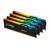 Kit Memória Kingston FURY Beast RGB DDR5 - 128GB (4x32GB), 5600MHz, CL40 sem_imagem