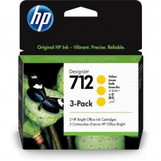 Tinteiro HP DesignJet, Amarelo, 3ED79A, 3x29ml, para DesignJet T210, T230, T250, T630, T650
