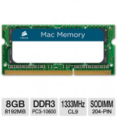 Corsair DDR3 1333MHz 8GB 1x204 SODIMM Apple Qualified e outros