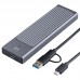 EWENT Caixa Externa USB 3.2 Gen2  USB-C M.2 NVMe SSD, cabo USB C-C e USB C-A