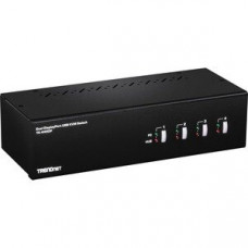 Trendnet 4-port Display Port Kvm Switch Dual Monitor In