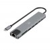 Ewent Usb-C Hdmi 8-In-1 Hub, Ethernet, Hdmi 4k, Usb-C Pd,Usb-C, Usb-A, Lan,1 Lector de Tarjetas Aluminio