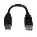 Cabo Extensão USB StarTech 15cm, Preto