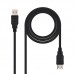 Cabo USB 2.0 Nanocable - Extensão USB A Macho/Fêmea, 1,8m, Preto Cabo USB 2.0 Nanocable - Extensão USB A Macho/Fêmea, 1,8m, Preto