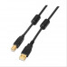 Cable USB 2.0 Impresora HQ Ferrita A/M-B/M 2.0M Negro Nanocable