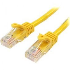 StarTech.com 1m Yellow Cat5e / Cat 5 Snagless Patch Cable - Cabo patch - RJ-45 (M) para RJ-45 (M) - 1 m - PTNB - CAT 5e - sem nós - amarelo