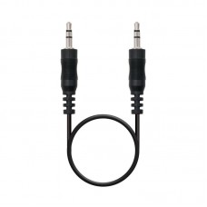 Cabo de áudio Nanocable 10.24.0101 - Jack 3.5mm Macho para Jack 3.5mm Macho, 1,5m, Preto