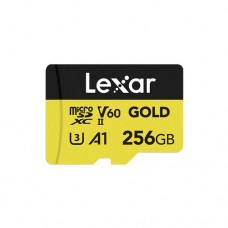 Cartão MicroSDXC Lexar Professional GOLD 256 GB UHS-II: 280 MB/s leitura, 180 MB/s escrita, V60, U3, A1