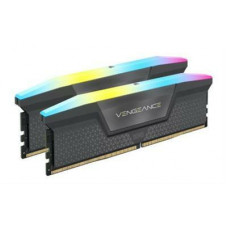 Corsair DDR5, 5600MT/s 64GB 2x32GB DIMM, Unbuffered, 40-40-40-77, Std PMIC, AMD EXPO, VENGEANCE RGB DDR5 Cool Grey Heatspreader, Black PCB, 1.25V
