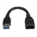 StarTech.com 6in Short USB 3.0 Extension Adapter Cable (USB-A Male to USB-A Female) - USB 3.1 Gen 1 (5Gbps) Port Saver Cable - Black (USB3EXT6INBK) - Cabo de extensão USB - USB Tipo A (F) para USB Tipo A (M) - USB 3.0 - 15.2 cm - moldado - preto - pa StarTech.com 6in Short USB 3.0 Extension Adapter Cable (USB-A Male to USB-A Female) - USB 3.1 Gen 1 (5Gbps) Port Saver Cable - Black (USB3EXT6INBK) - Cabo de extensão USB - USB Tipo A (F) para USB Tipo A (M) - USB 3.0 - 15.2 cm - moldado - preto - pa