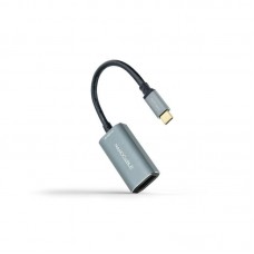 Adaptador Nanocable USB-C para DisplayPort 8K Alumínio Cinza 15cm Adaptador Nanocable USB-C para DisplayPort 8K Alumínio Cinza 15cm
