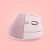 Rato Logitech Lift Vertical Sem Fio, Rosa