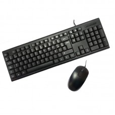 Kit Teclado e Rato Coolbox PCC-KTR-001 - Teclado Espanhol, Rato Ótico, USB, Preto Kit Teclado e Rato Coolbox PCC-KTR-001 - Teclado Espanhol, Rato Ótico, USB, Preto