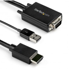StarTech.com 2m VGA to HDMI Converter Cable with USB Audio Support & Power, Analog to Digital Video Adapter Cable to connect a VGA PC to HDMI Display, 1080p Male to Male Monitor Cable - Supports Wide Displays (VGA2HDMM2M) - Cabo adaptador - USB, HD-1 StarTech.com 2m VGA to HDMI Converter Cable with USB Audio Support & Power, Analog to Digital Video Adapter Cable to connect a VGA PC to HDMI Display, 1080p Male to Male Monitor Cable - Supports Wide Displays (VGA2HDMM2M) - Cabo adaptador - USB, HD-1