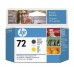 HP 72 original printhead C9384A matte black and yellow standard capacity 1-pack