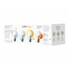 LIFX Mini Day &Dusk - lâmpada LED - forma:A60 - E27 - 9 W - branco quente/luz natural - 1500-4000 K - branco-pérola (pacote de 4) - HB4L3A19MTW08E27